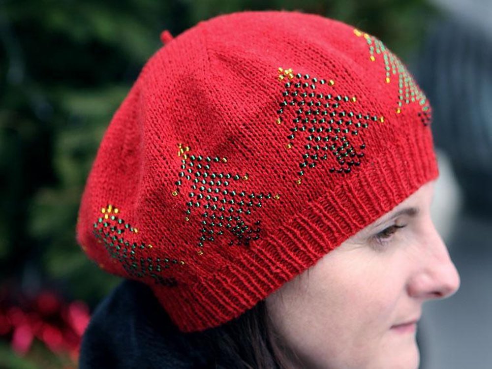 Christmas tree beret